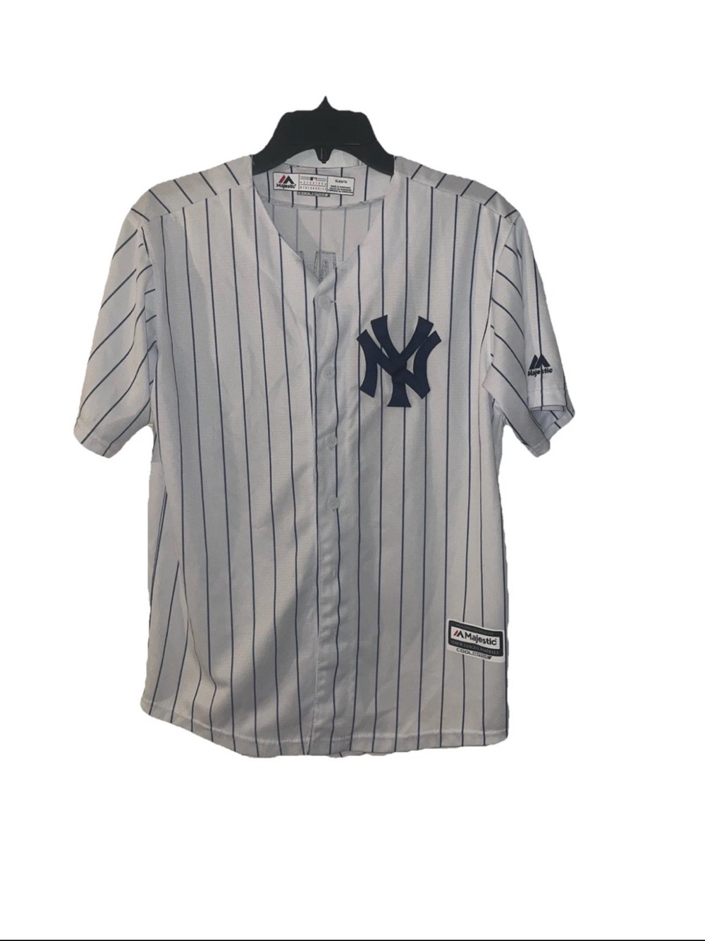 New York Yankees Authentic Youth Majestic White Pinstriped Jersey XL LeMahieu 26